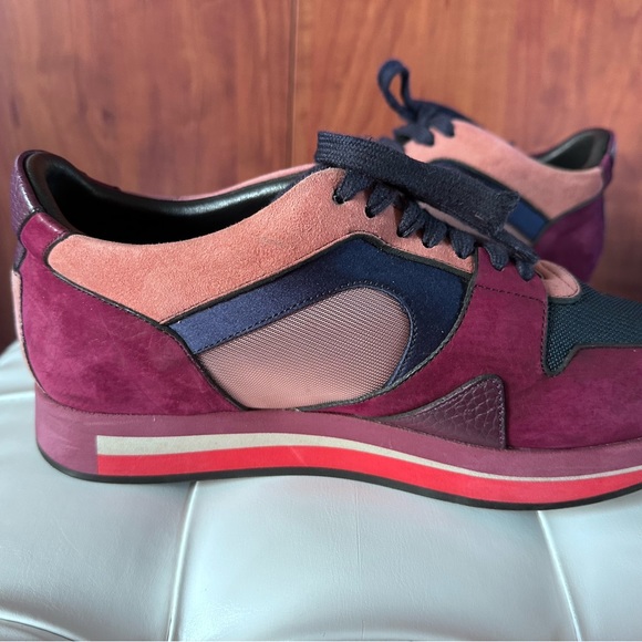 BURBERRY COLOR-BLOCK PATTERN CHUNKY SNEAKERS (SIZE 8) - Picture 4 of 11